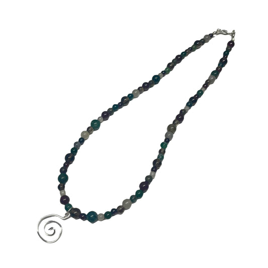 Dark Multi-bead Crystal Necklace