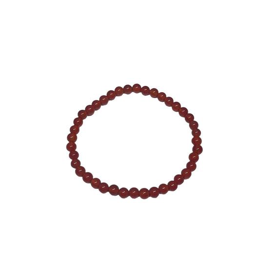 Carnelian 4mm Crystal Bead Bracelet