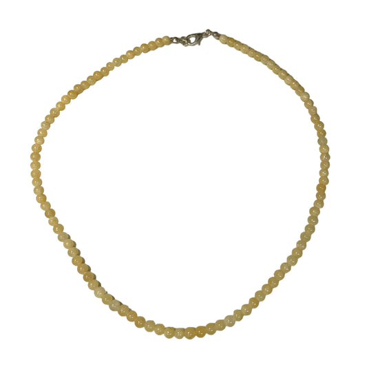 Honey Jade 4mm Crystal Bead Necklace