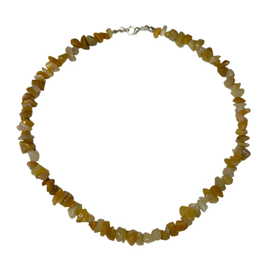 Honey Jade Crystal Chip Necklace