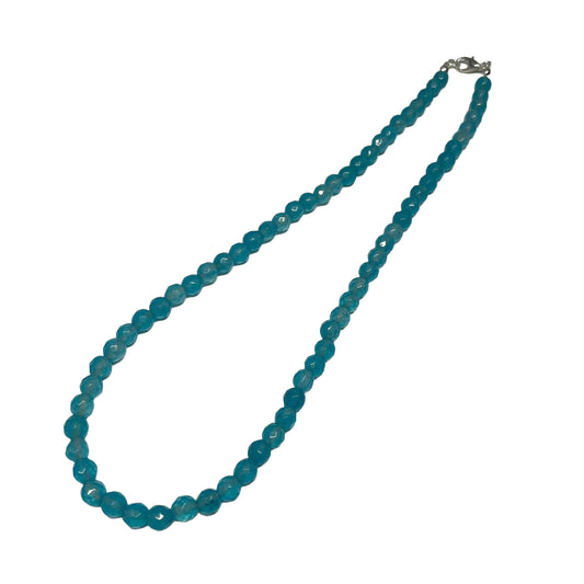 Blue Apatite Bead Necklace