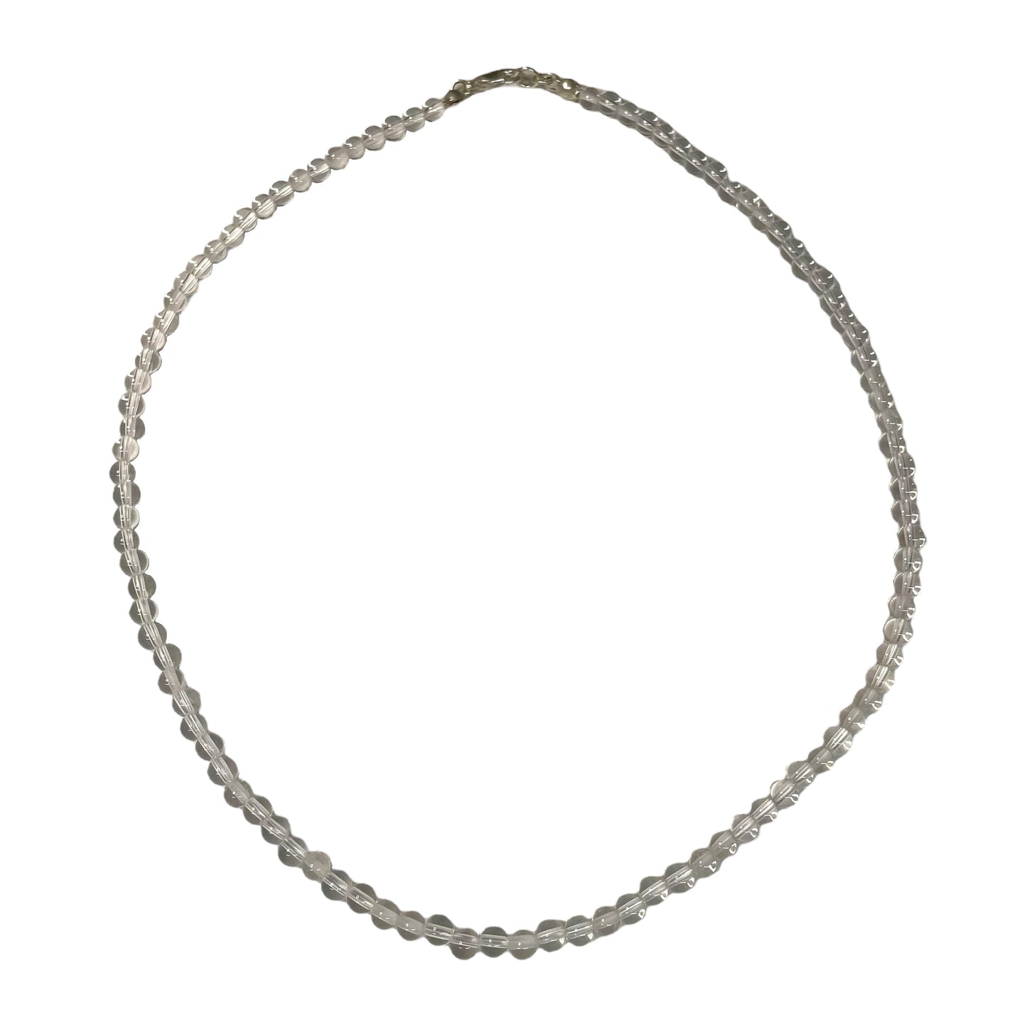 Clear Quartz 4mm Crystal Bead Necklace