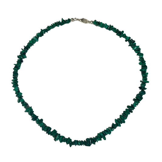 Malachite Crystal Chip Necklace