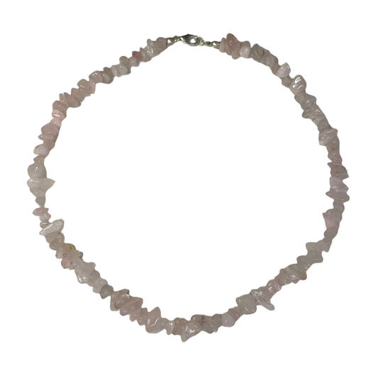 Rose Quartz Crystal Chip Necklace