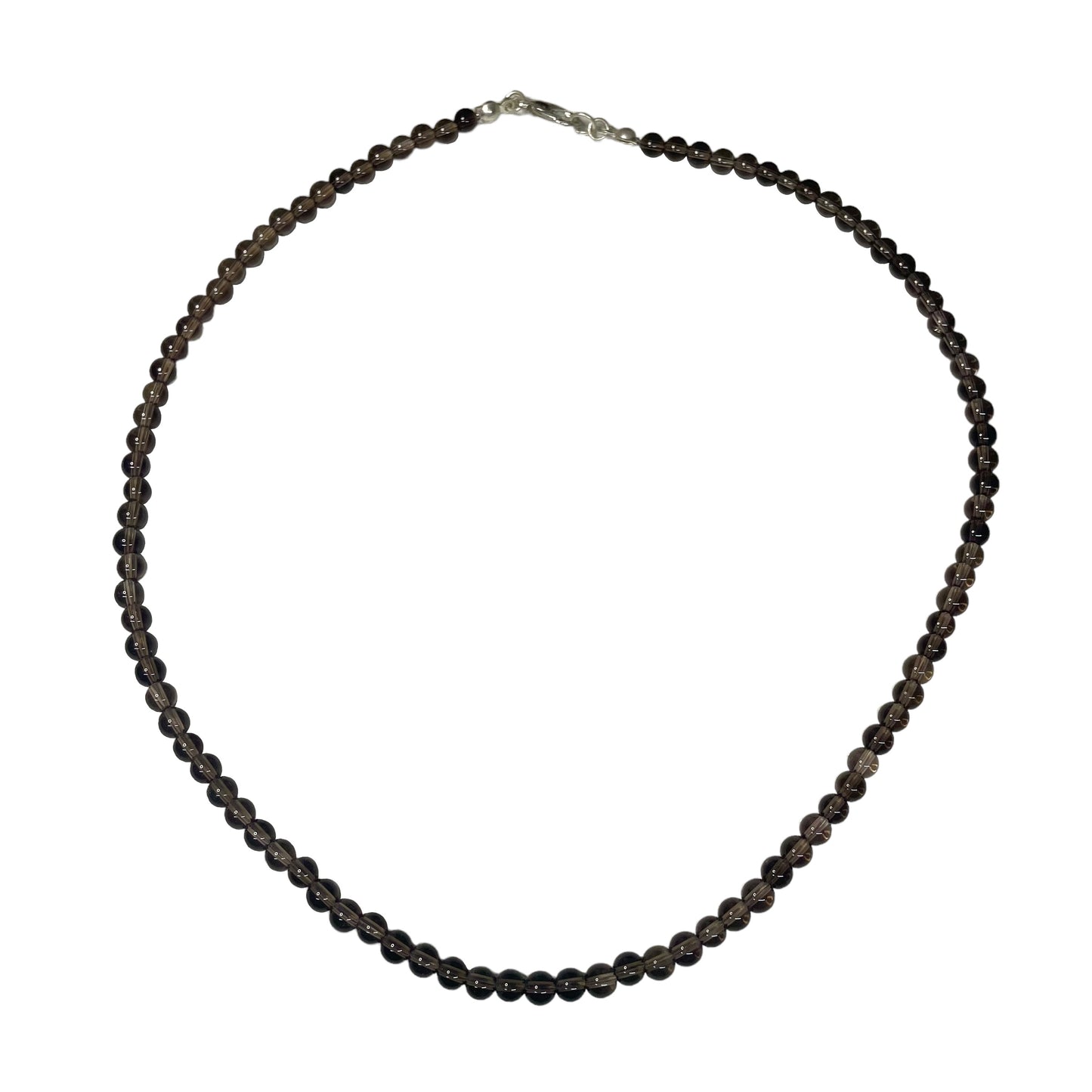 Smoky Quartz 4mm Crystal Bead Necklace