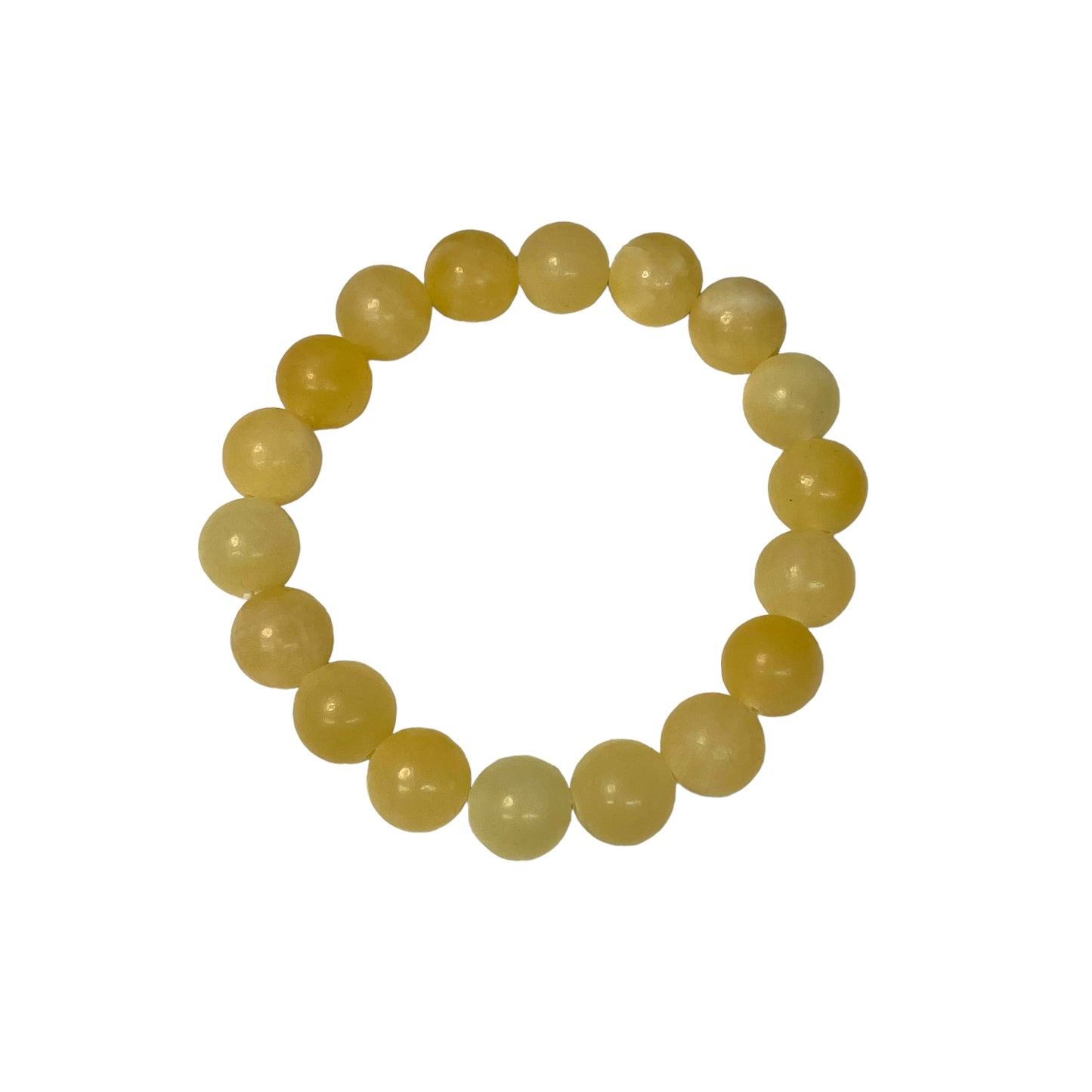 Honey Jade 10mm Crystal Bead Bracelet