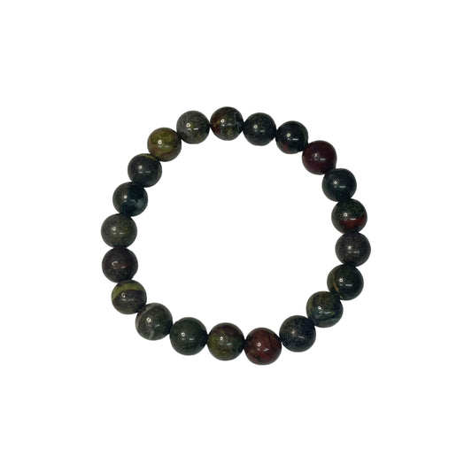 Dragon's Blood Jasper 8mm Crystal Bead Bracelet