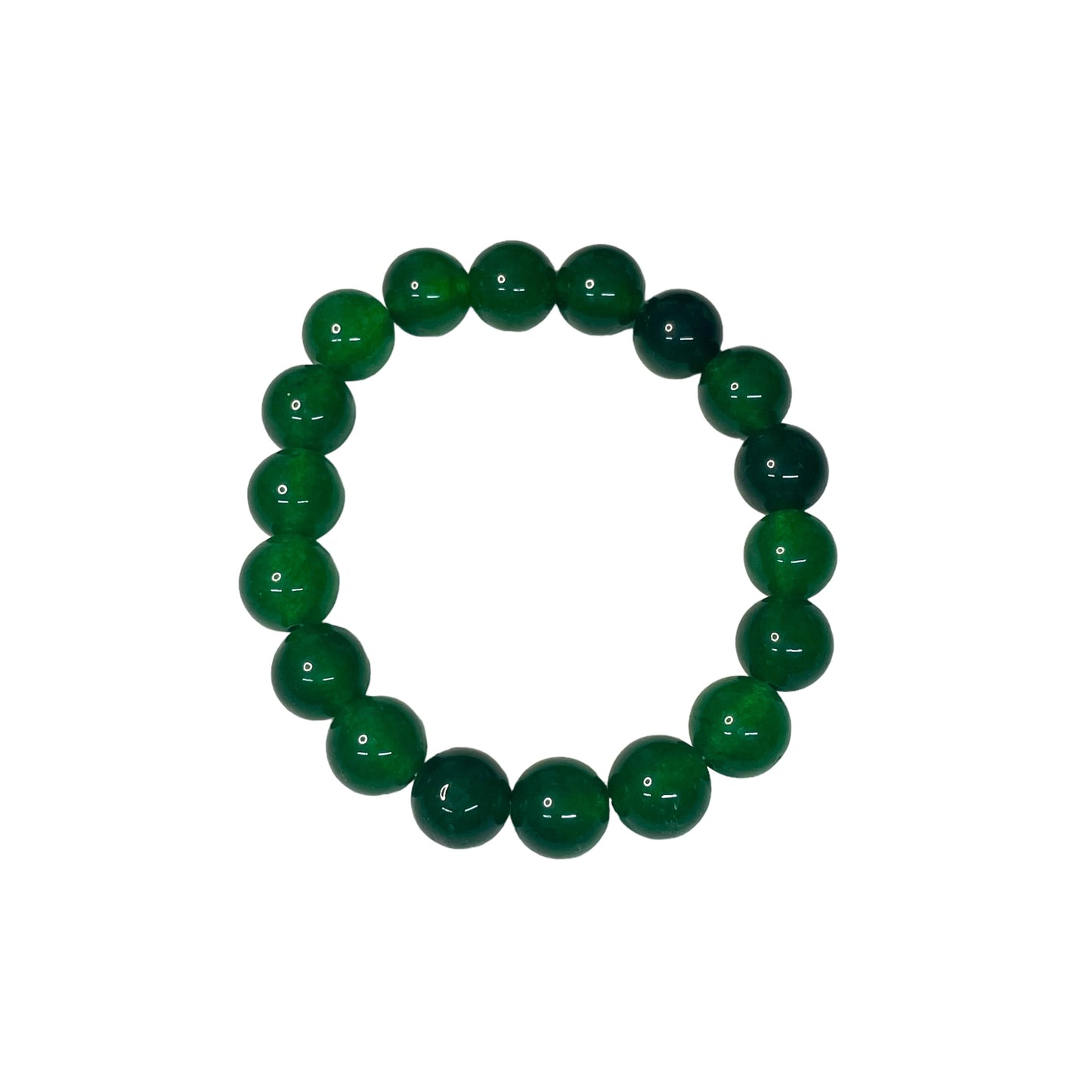 Jade 10mm Crystal Bead Bracelet