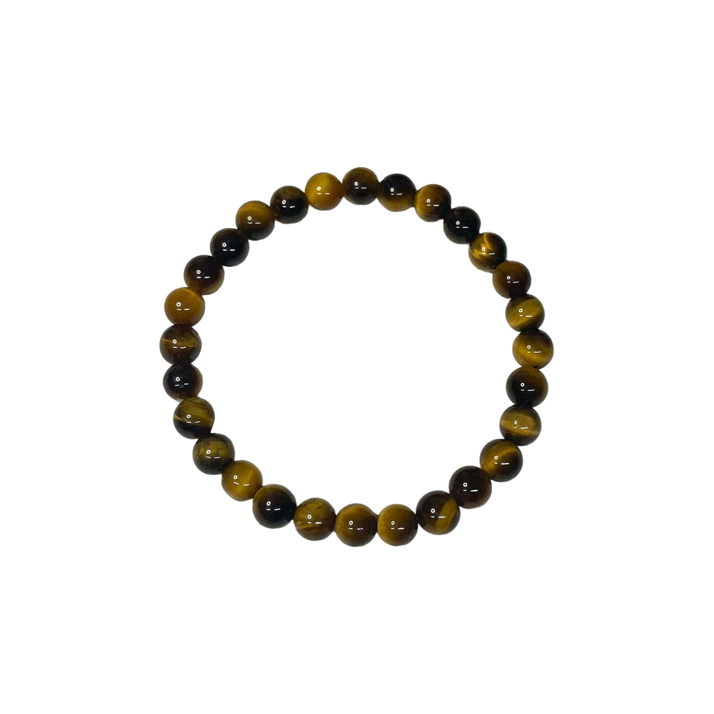 Tiger's Eye 6mm Crystal Bead Bracelet