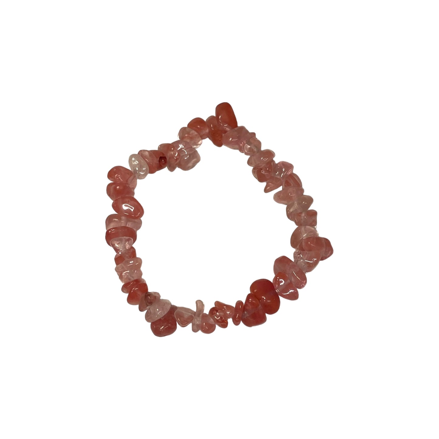 Tourmalinated Quartz Crystal Chip Bracelet