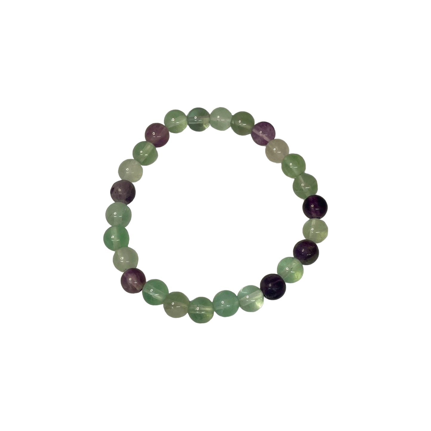 Fluorite 6mm Crystal Bead Bracelet