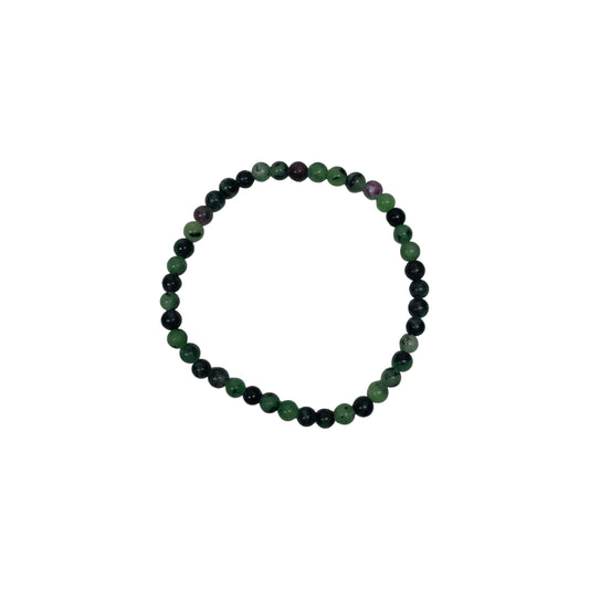 Ruby Zoisite 4mm Crystal Bead Bracelet