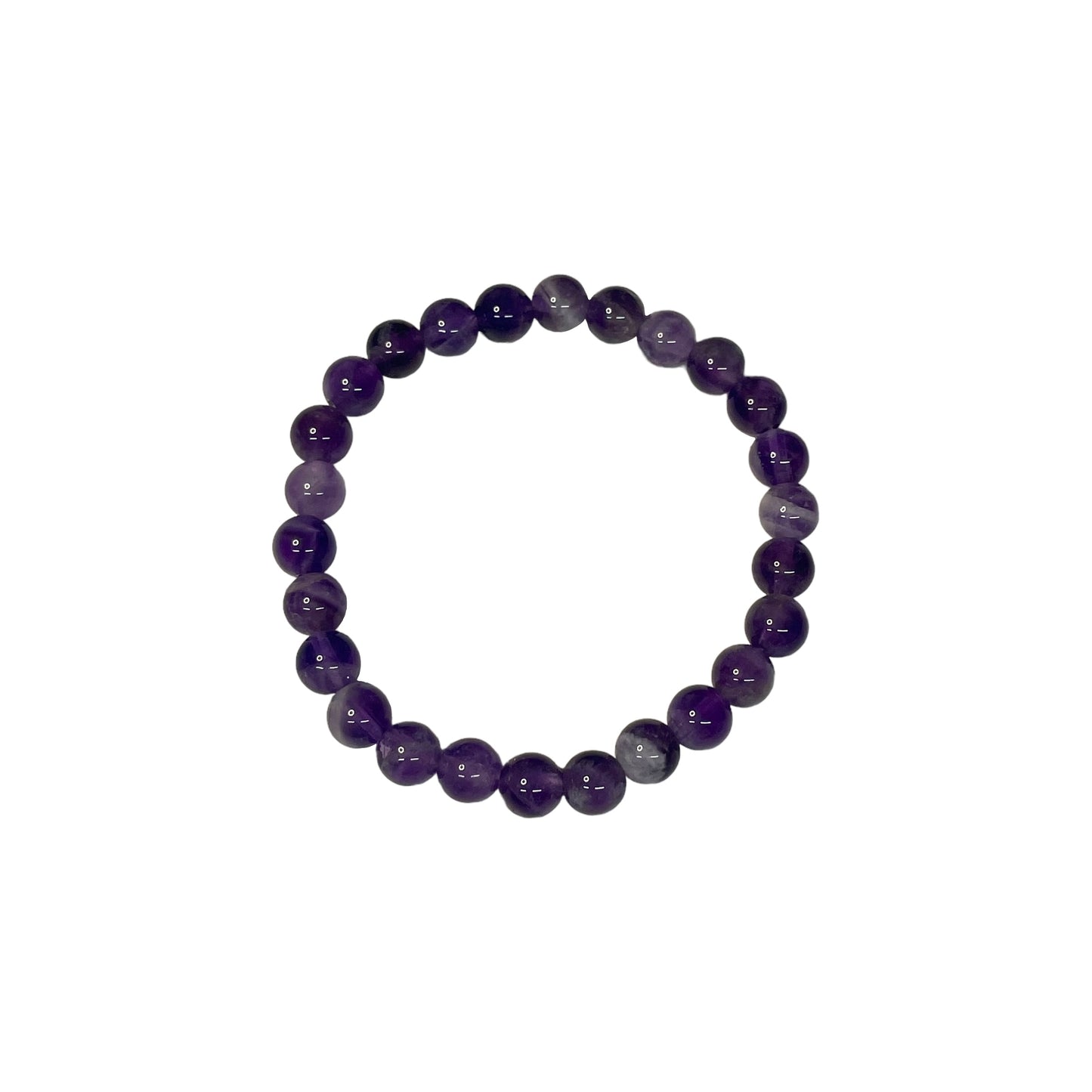 Chevron Amethyst Crystal Bead Bracelet