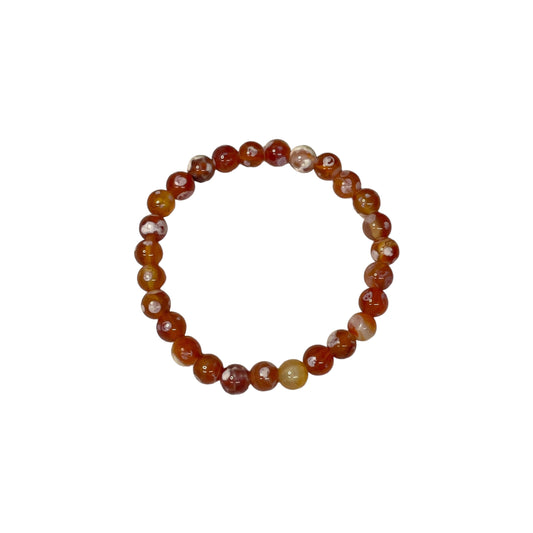 Carnelian Multicolour 6mm Crystal Bead Bracelet