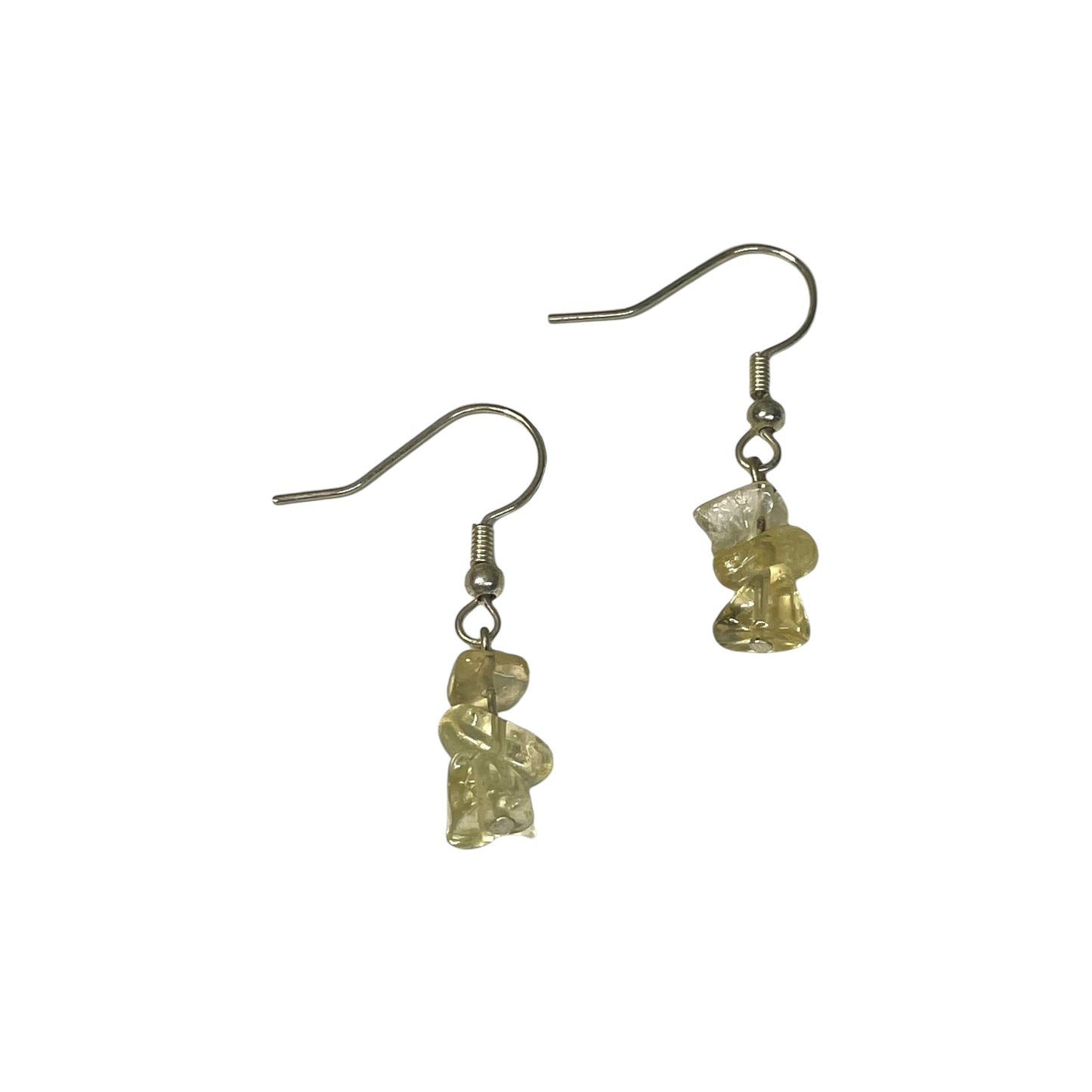 Citrine Stacked Crystal Chip Earrings