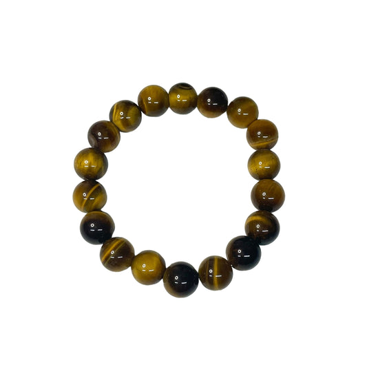 Tiger's Eye 10mm Crystal Bead Bracelet