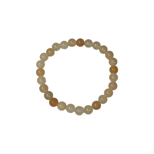 Peach Aventurine 6mm Crystal Bead Bracelet