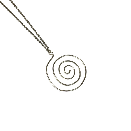 Sillver Swirl Wire Necklace