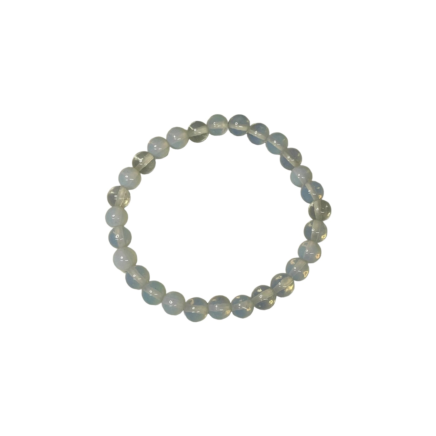 Opalite 6mm Crystal Bead Bracelet