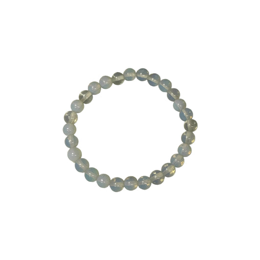 Opalite 6mm Crystal Bead Bracelet