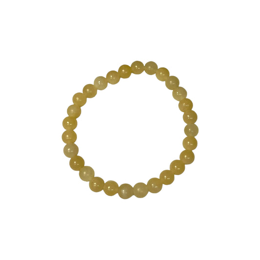 Honey Jade 6mm Crystal Bead Bracelet