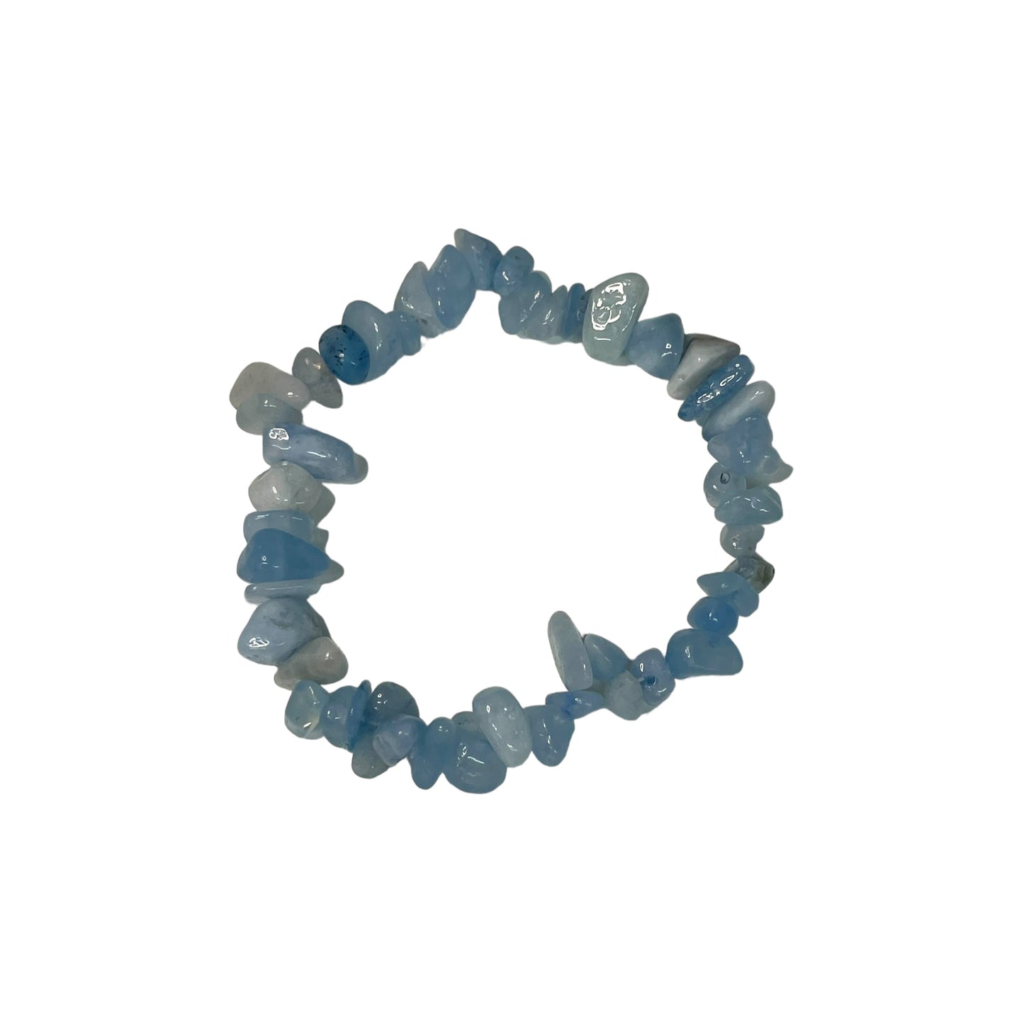 Aquamarine Crystal Chip Bracelet