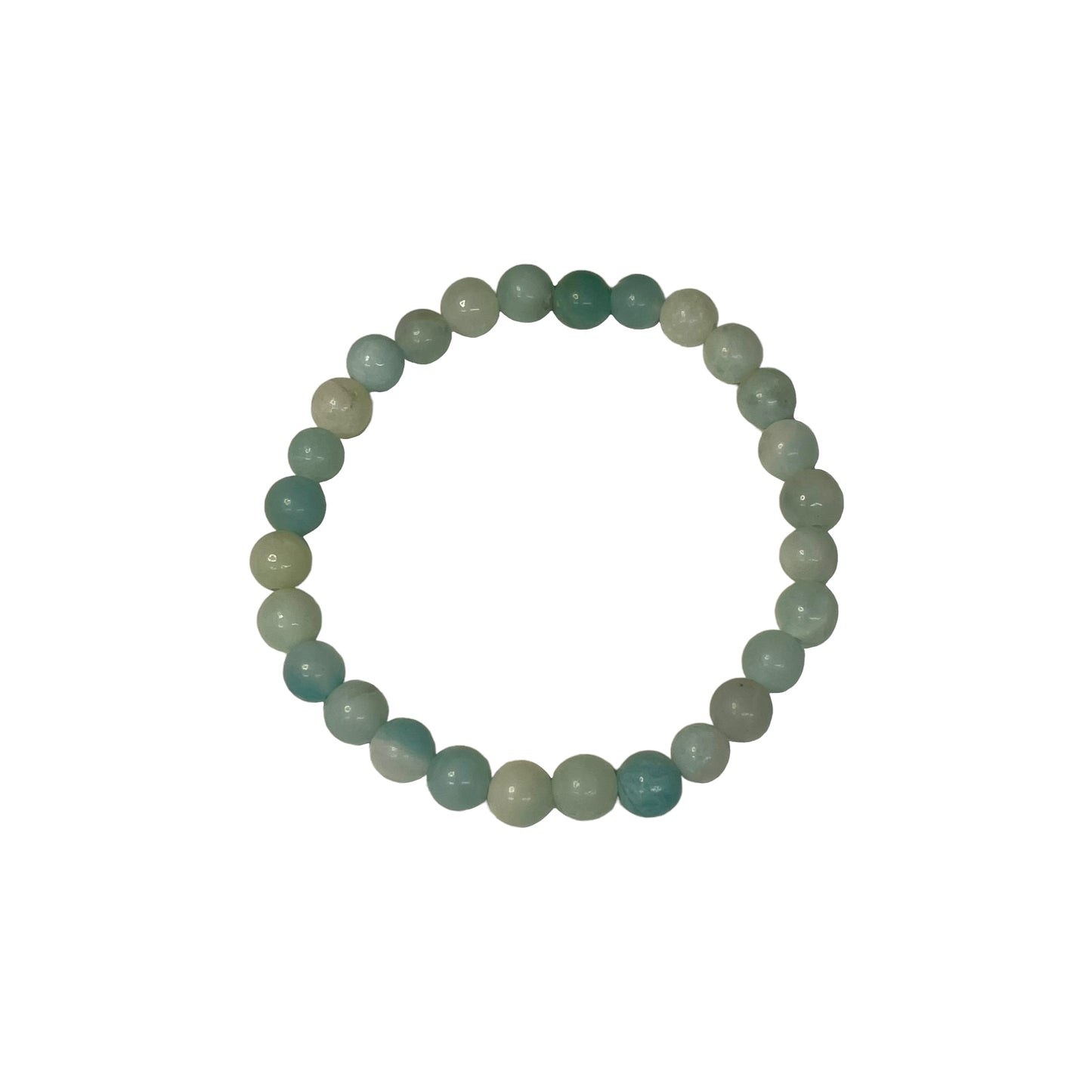 Amazonite 6mm Crystal Bead Bracelet