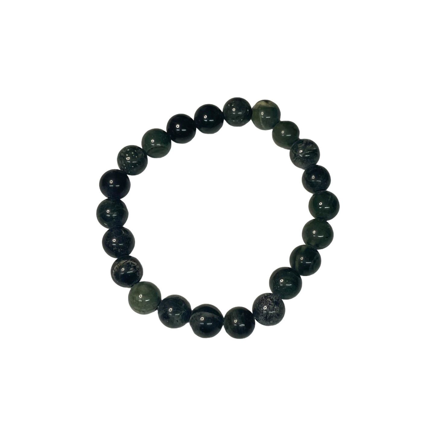 Green Serpeggiante 8mm Crystal Bead Bracelet