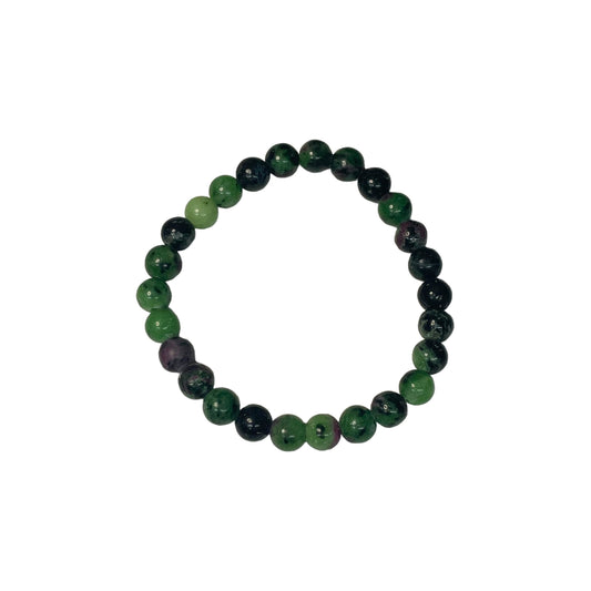 Ruby Zoisite 6mm Crystal Bead Bracelet