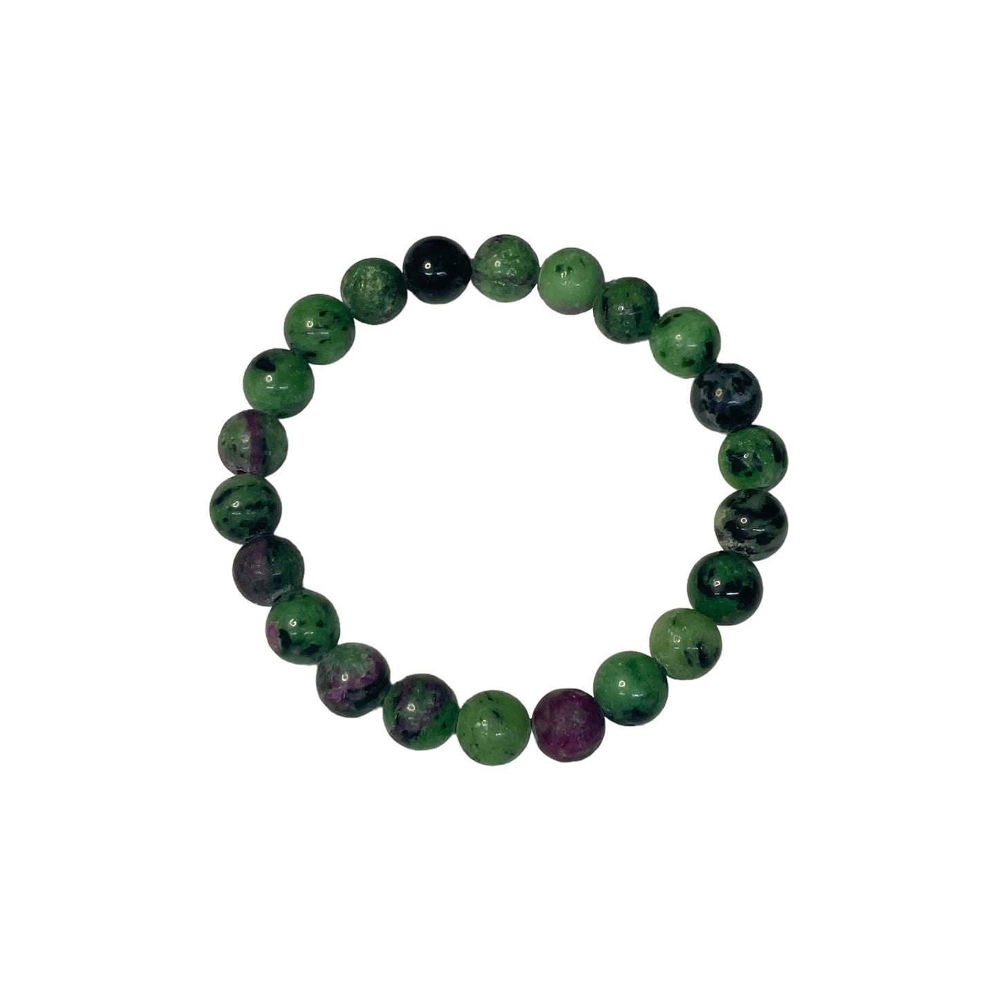 Ruby Zoisite 8mm Crystal Bead Bracelet