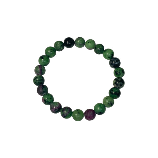 Ruby Zoisite 8mm Crystal Bead Bracelet