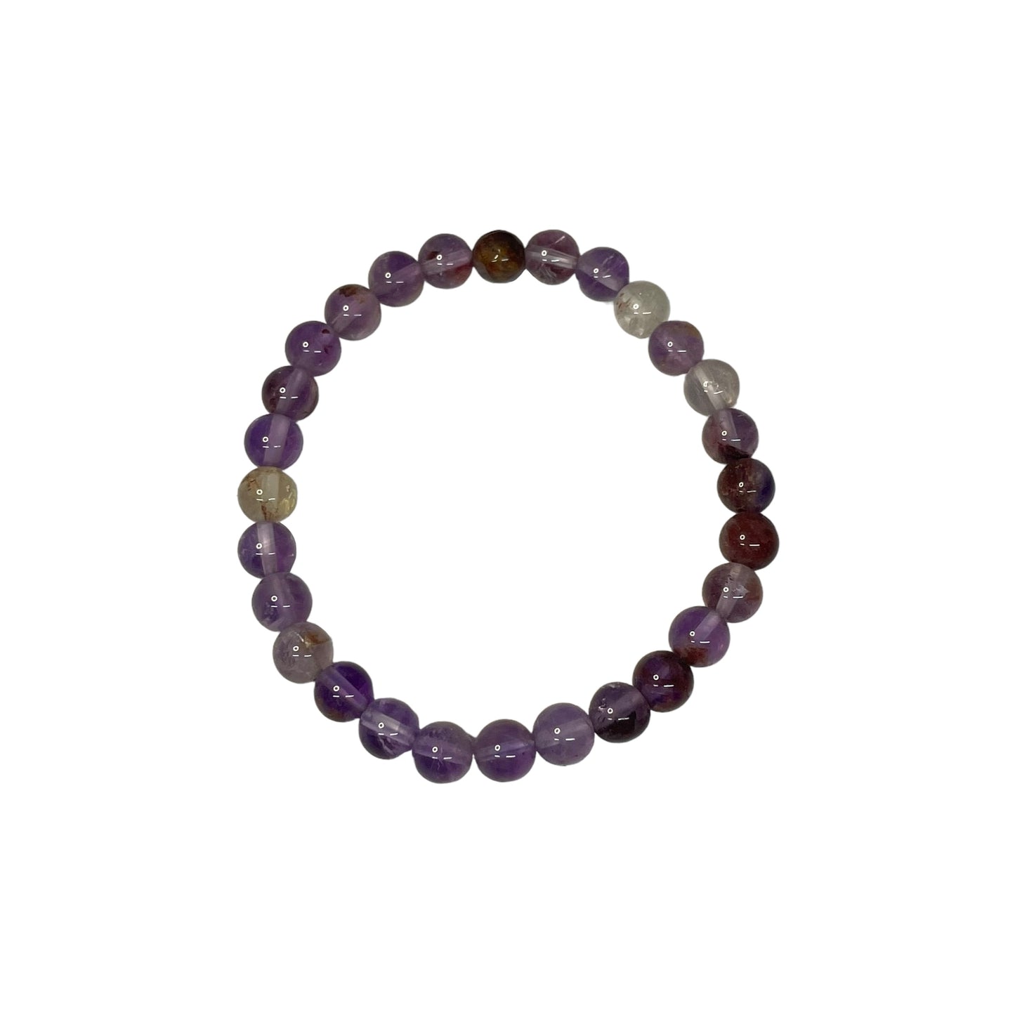 Purple Prehnite 6mm Crystal Bead Bracelet