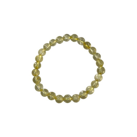 Citrine 6mm Crystal Bead Bracelet