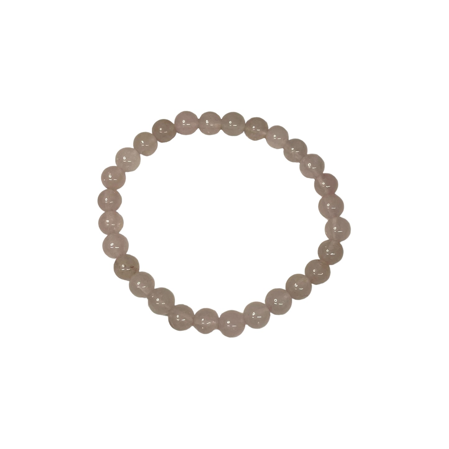 Rose Quartz 6mm Crystal Bead Bracelet