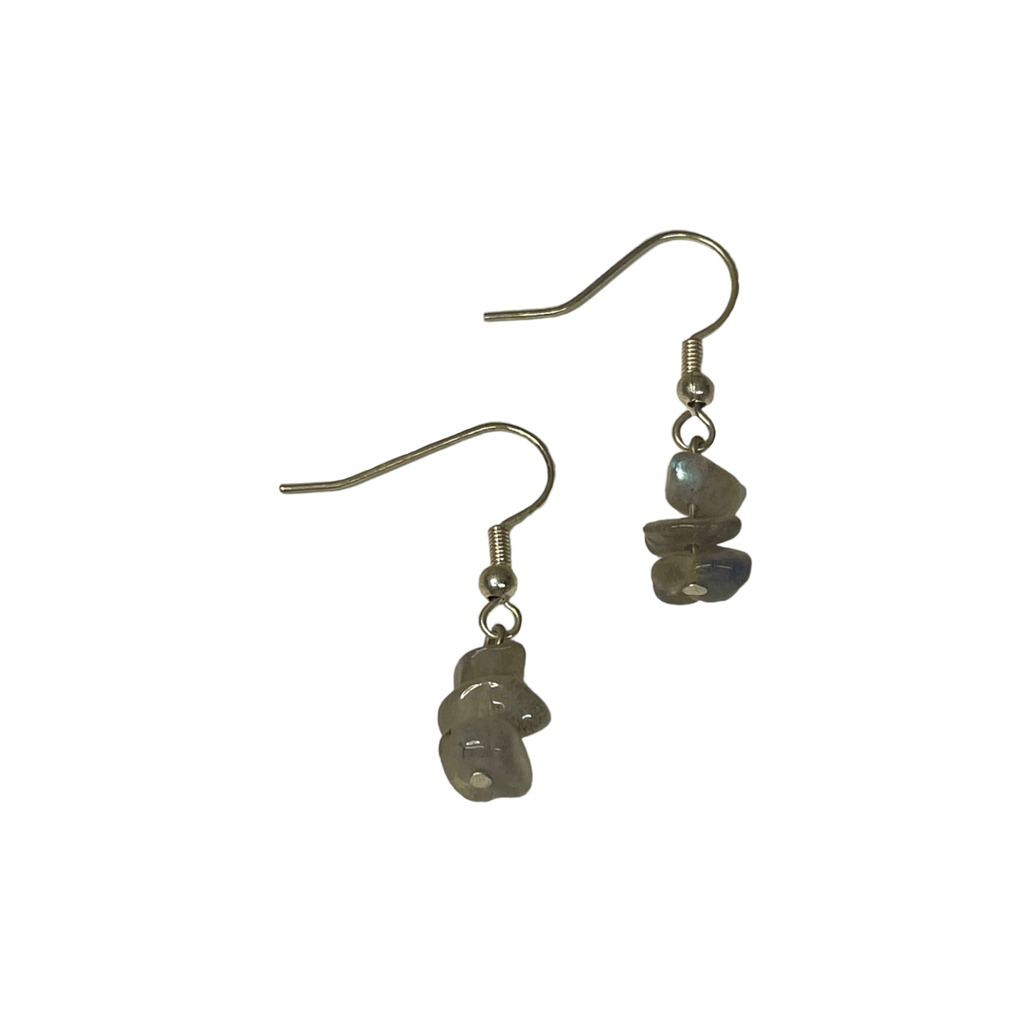 Labradorite Stacked Crystal Chip Earrings