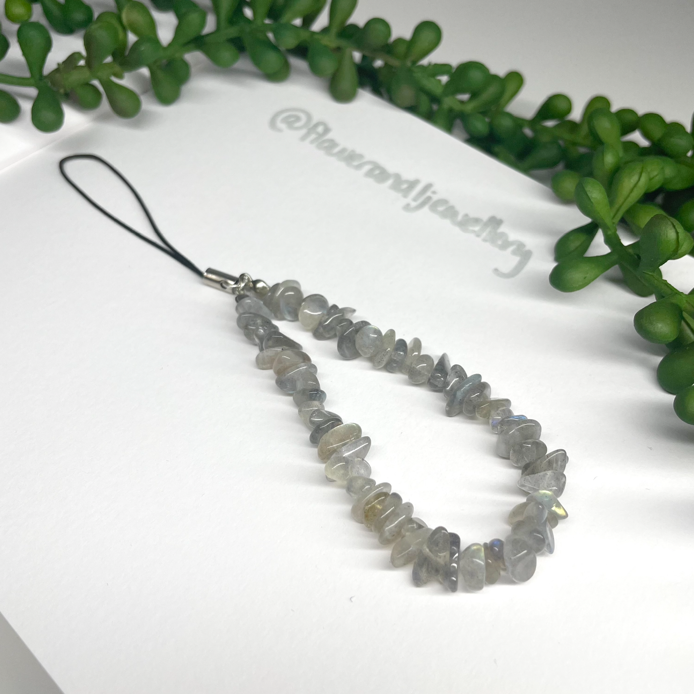 Labradorite Crystal Chip Phone Strap